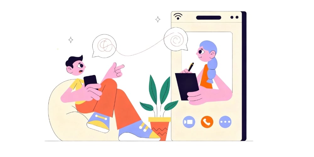 Seu bem-estar começa com um simples passo — terapia online